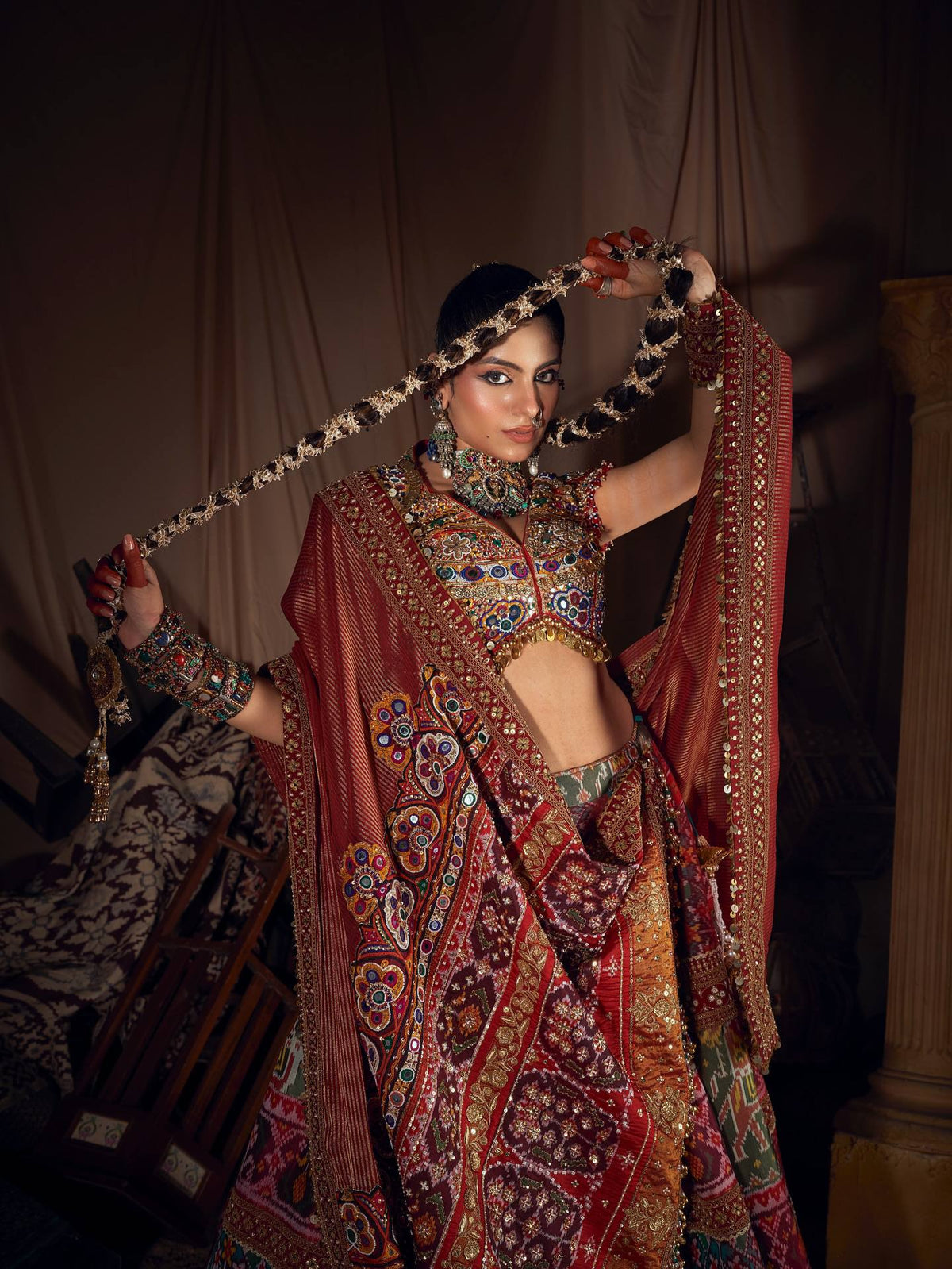 Ritambari Mirror Work Lehenga Choli