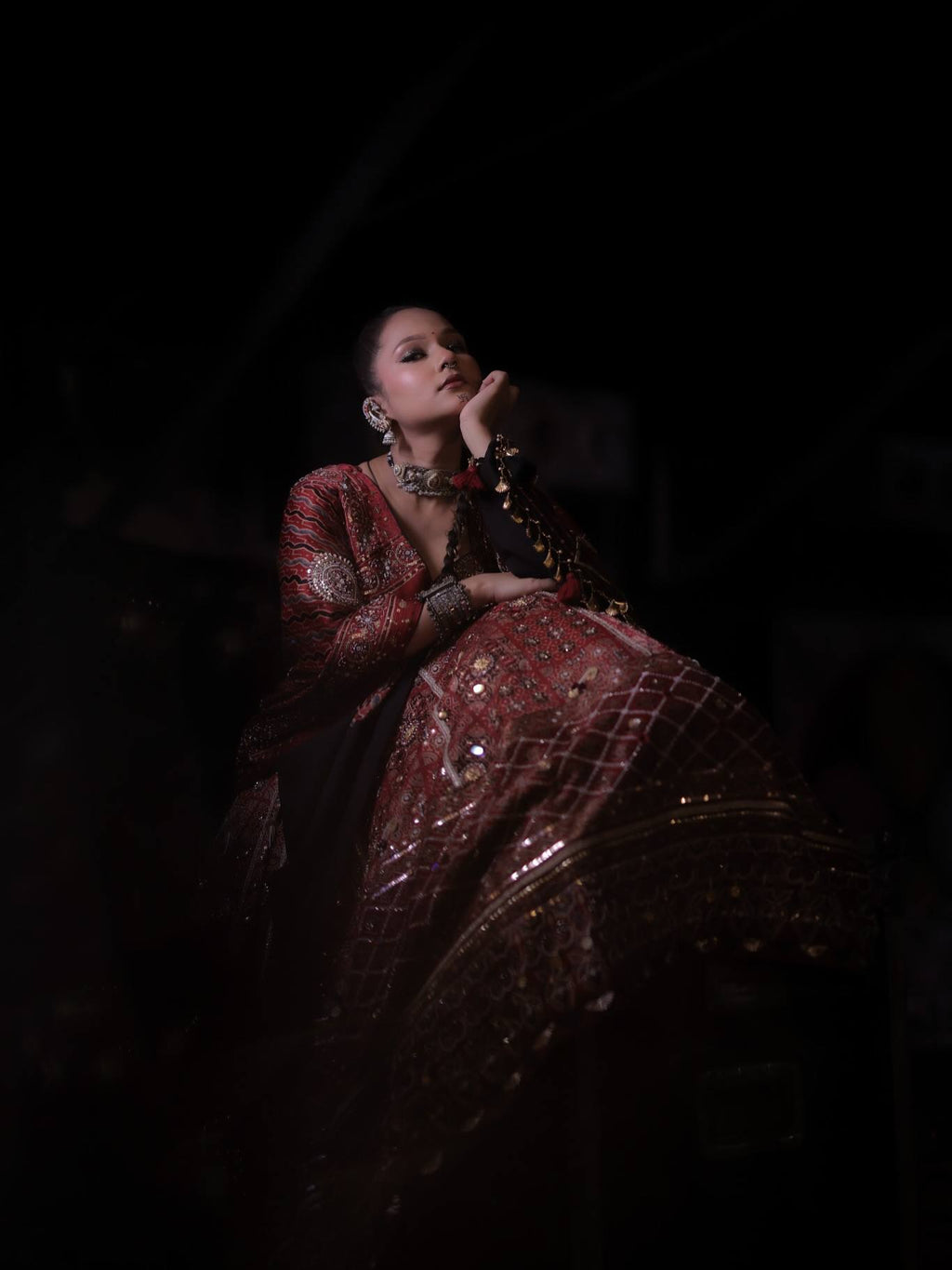 Rangqadam Mirror Work Lehenga Choli