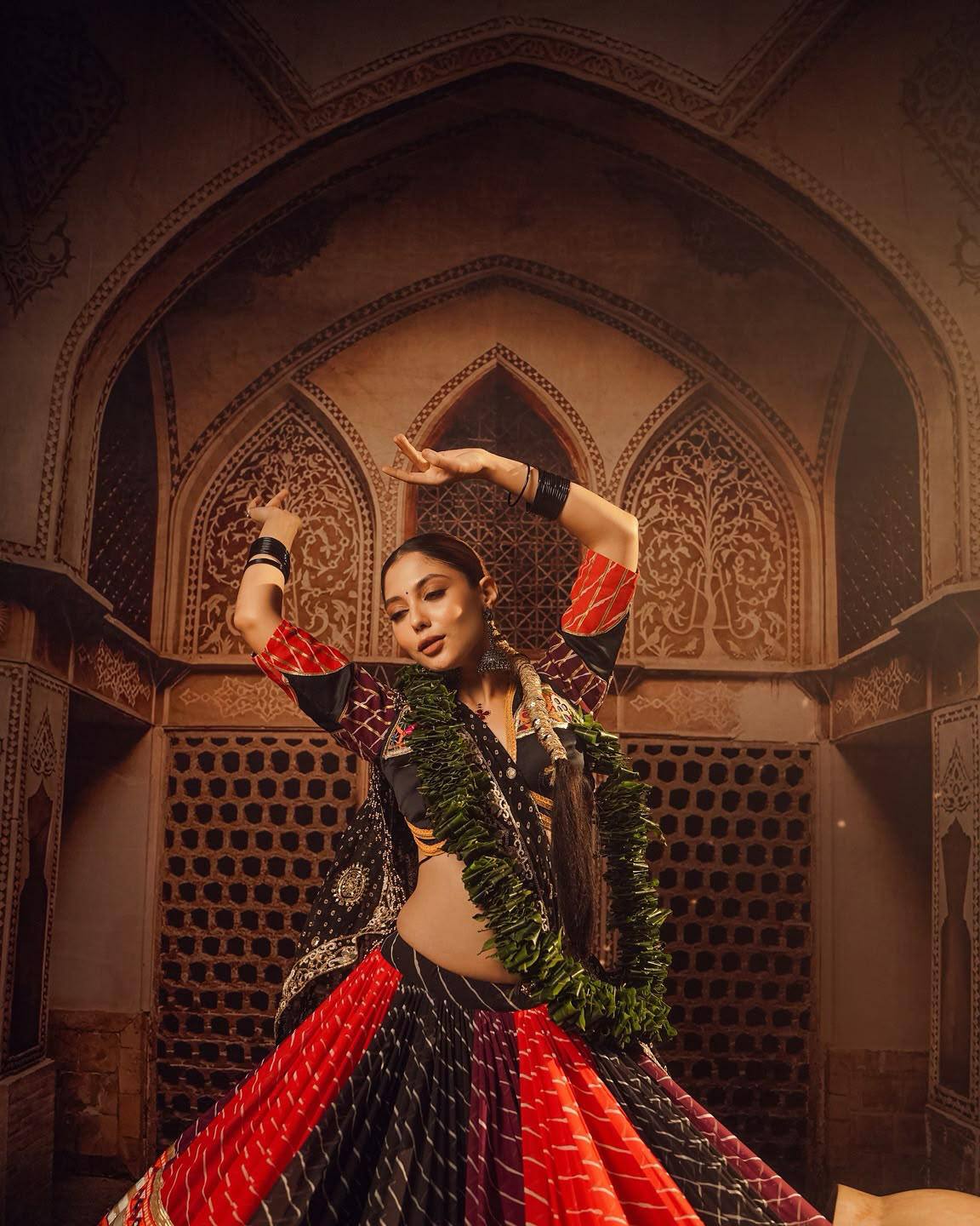 Gildessa Mirror Work Lehenga Choli