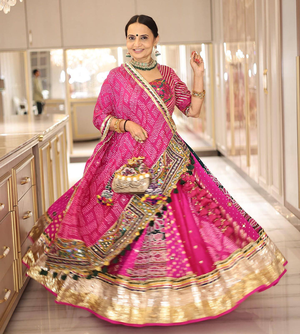 Hridya Mirror Work Lehenga Choli