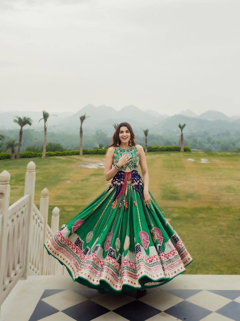 Sagnika Mirror Work Lehenga Choli