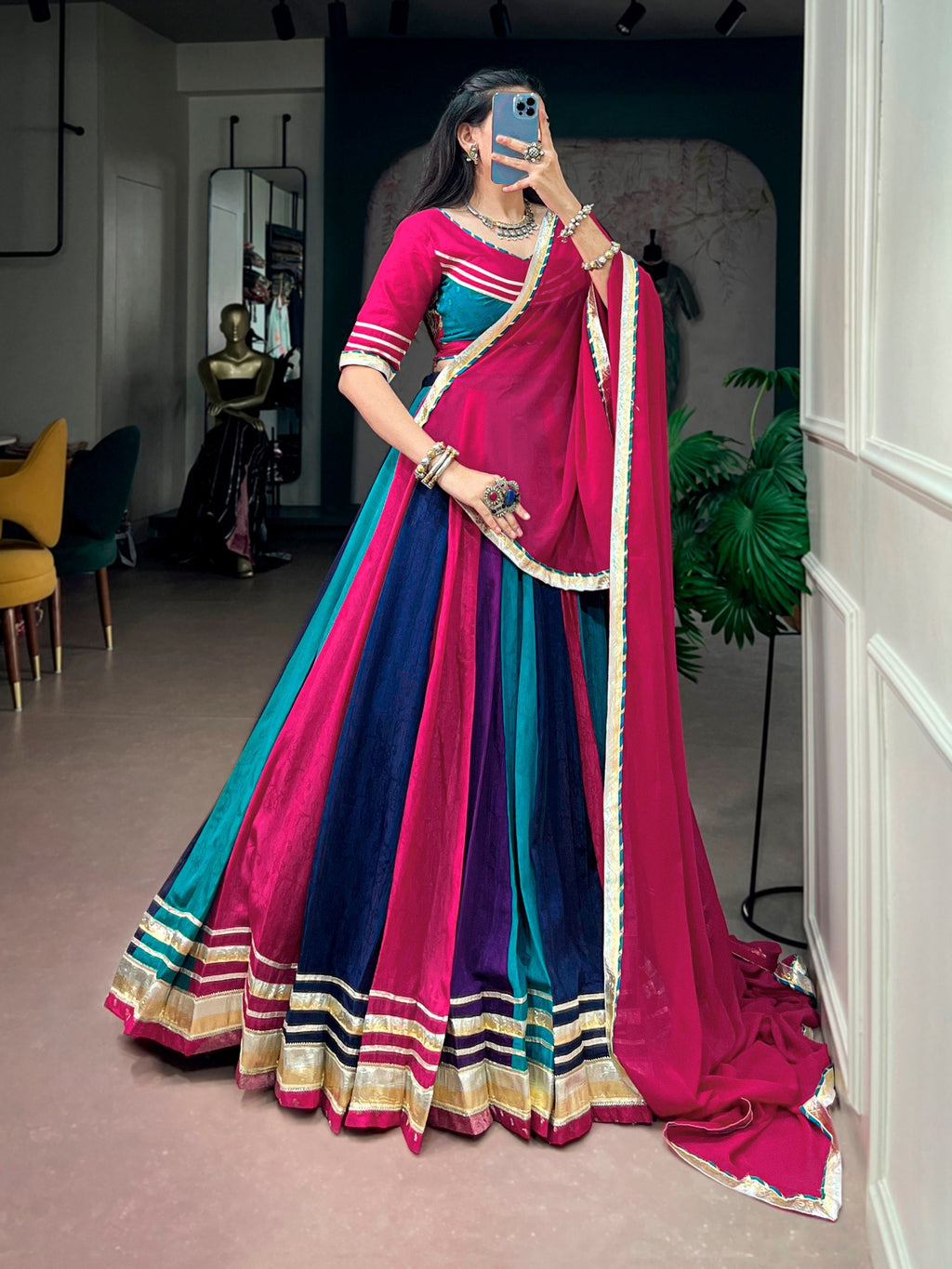 Anaya Chinon Gotta Patti Lehenga Choli