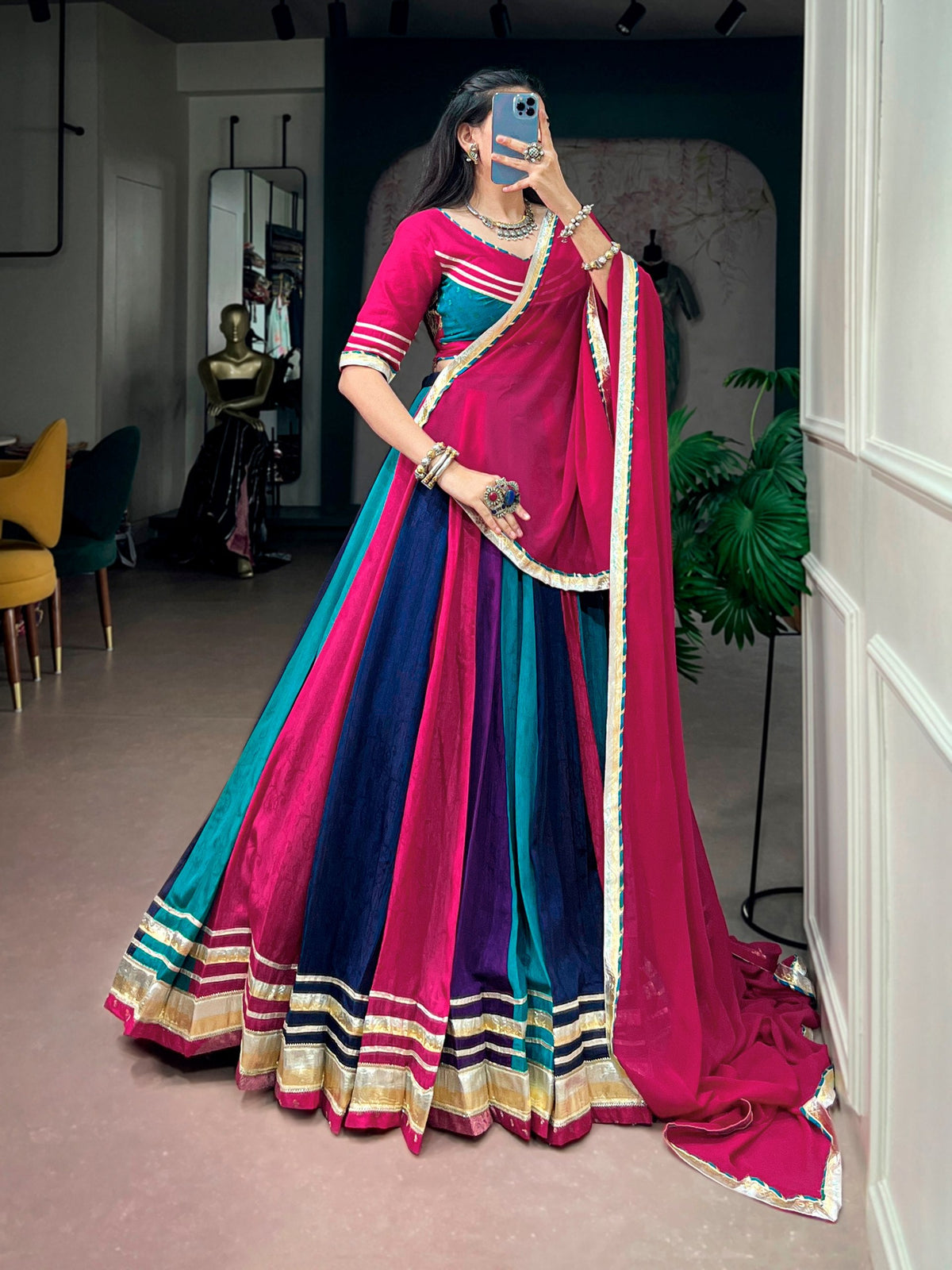 Anaya Chinon Gotta Patti Lehenga Choli
