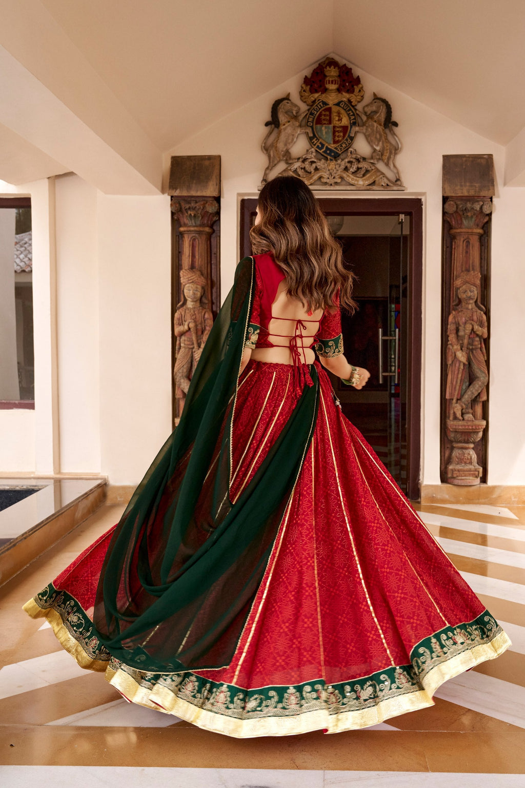 Shanaya Georgette Bandhej Lehenga Choli
