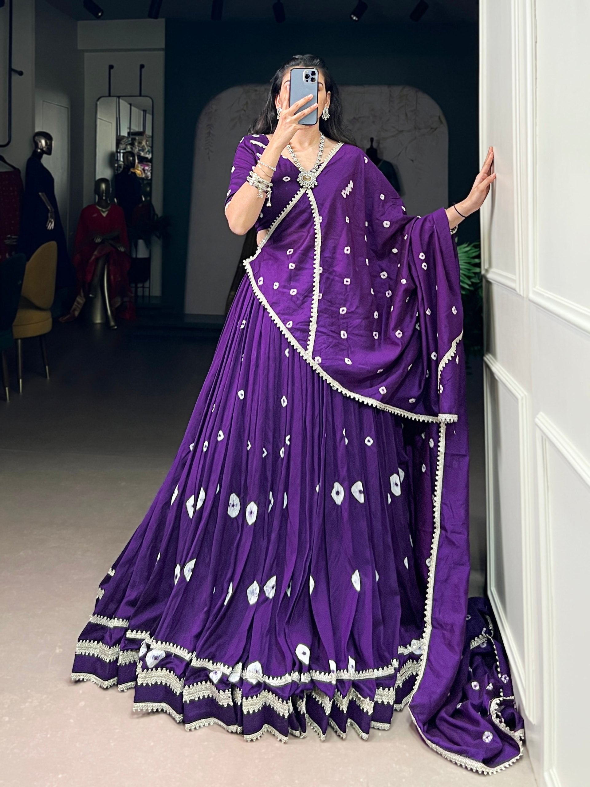 Radhika Pure Chanderi Bandhej Lehenga Choli