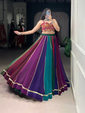 Pranavi Multi-Color Georgette Gamthi Lehenga Choli