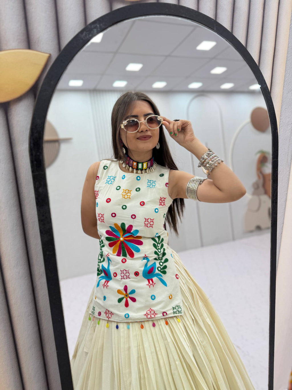 Anvika Khadi Cotton Mother-Daughter Lehenga Choli