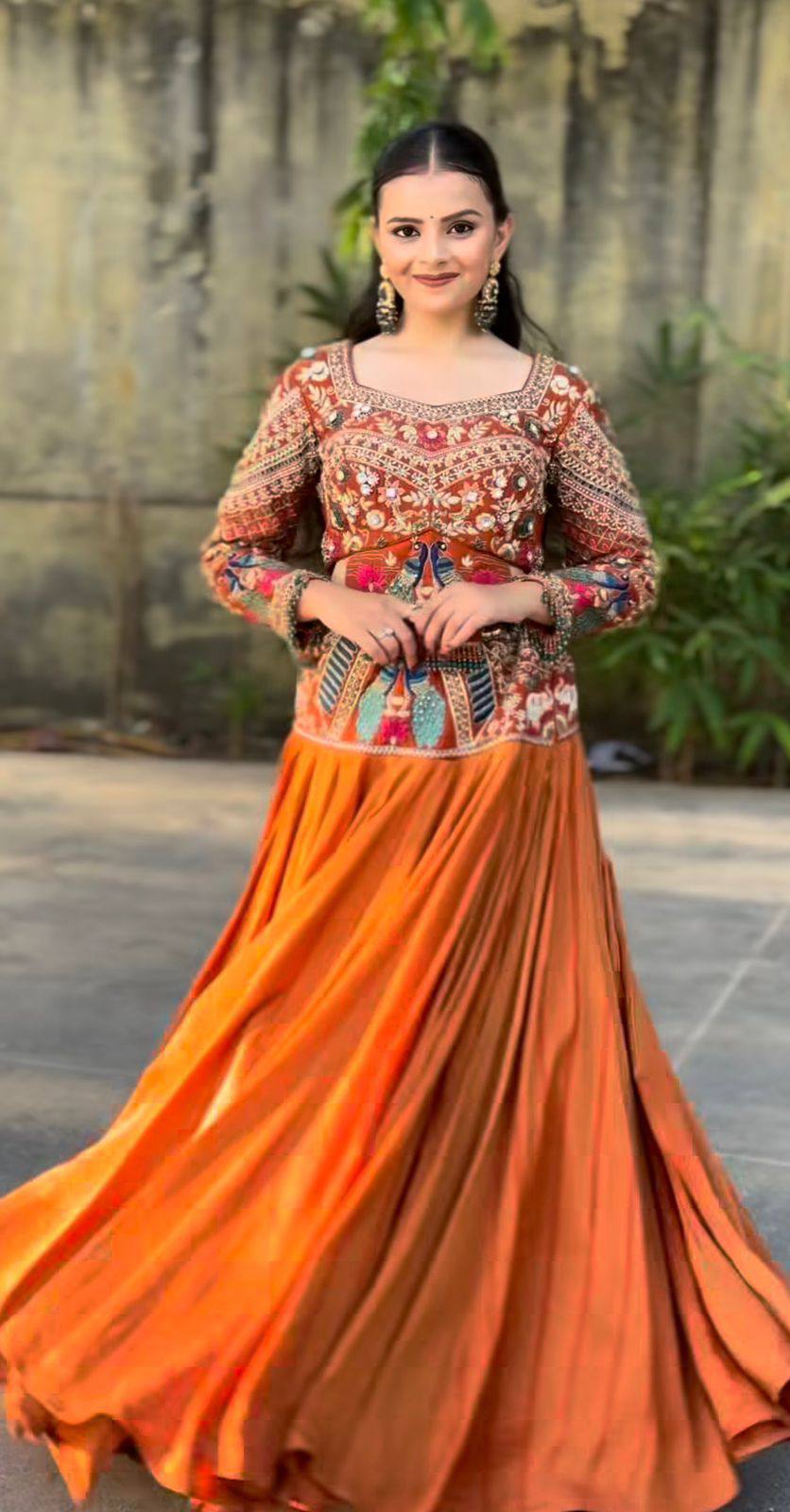 Aarini Chinon Silk Embroidery Sequin Lehenga Choli