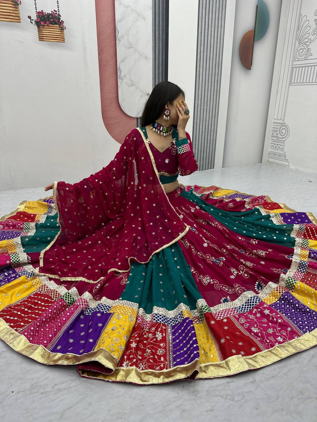 Zoya Fox Georgette Embroidery Lace Lehenga Choli