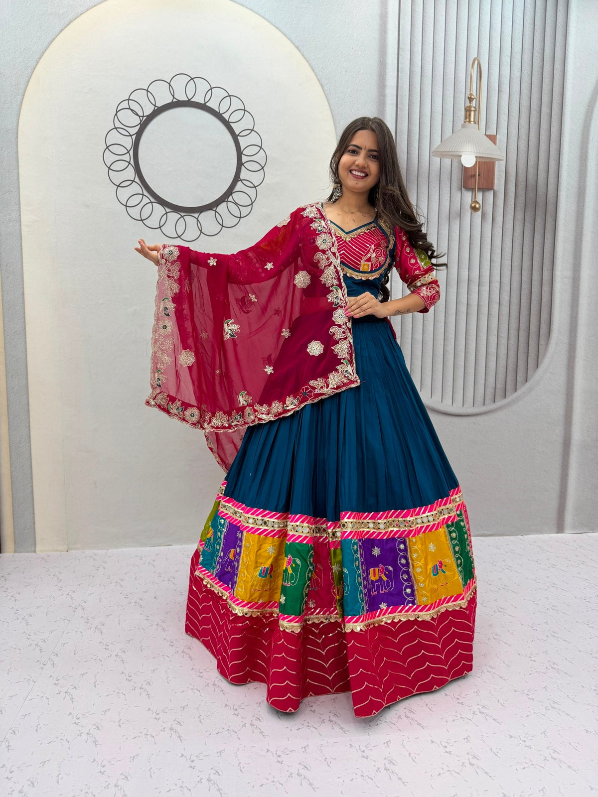 Yutika Pure Cotton Embroidery Lace Lehenga Choli