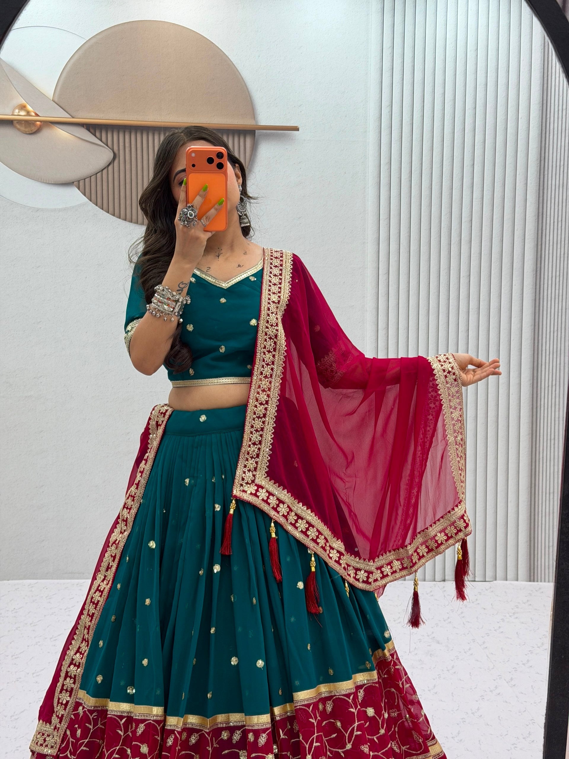 Inayaara Fox Georgette Embroidery Sequence Lehenga Choli