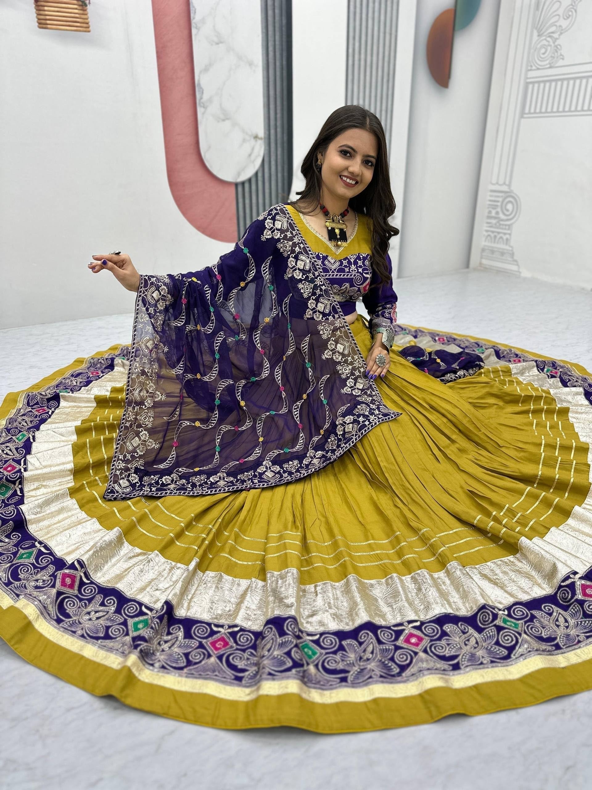Vaishnavi Pure Cotton Embroidery Lace Lehenga Choli