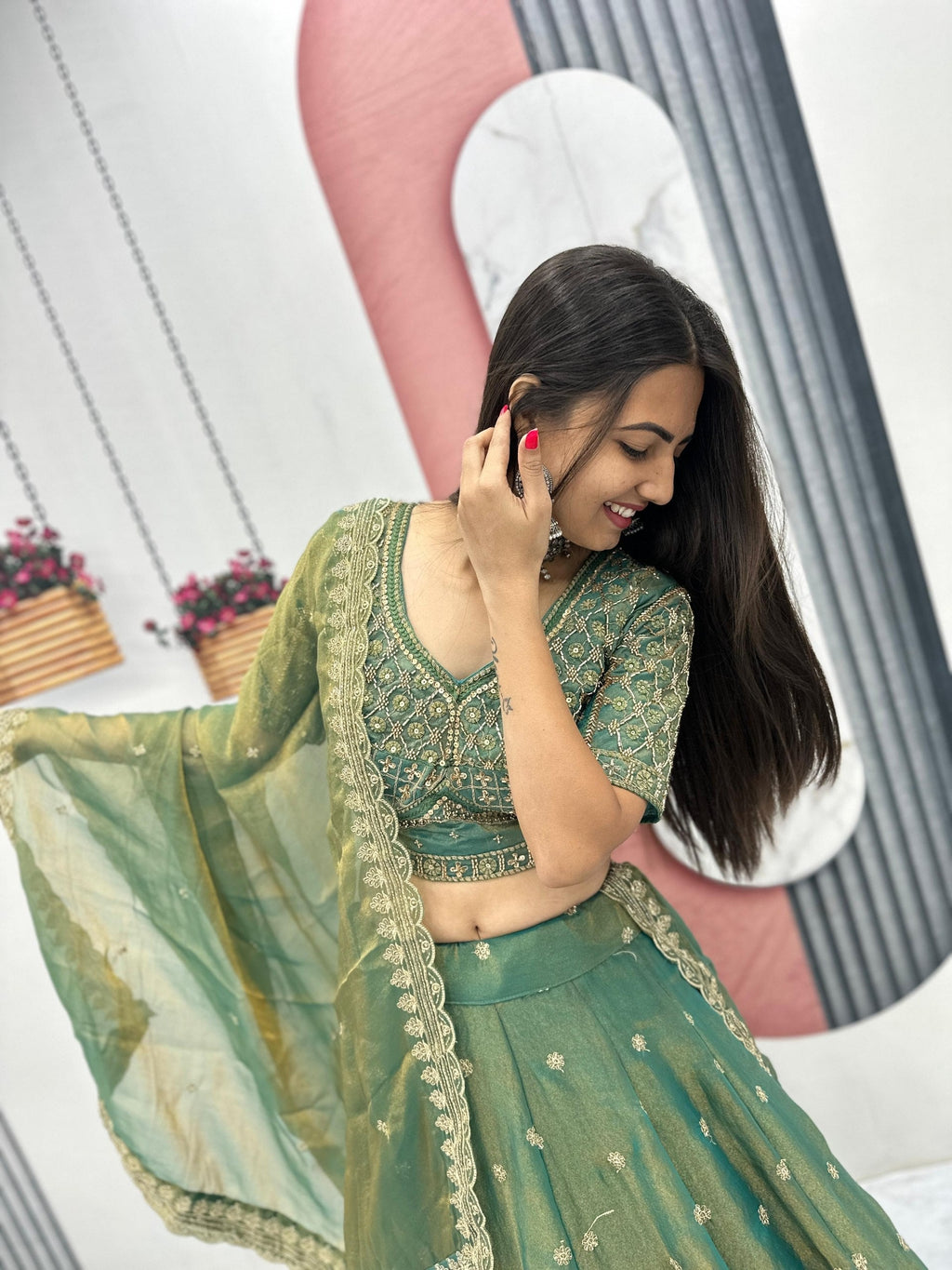 Tanvika Mosh Heavy Embroidery Lehenga Choli