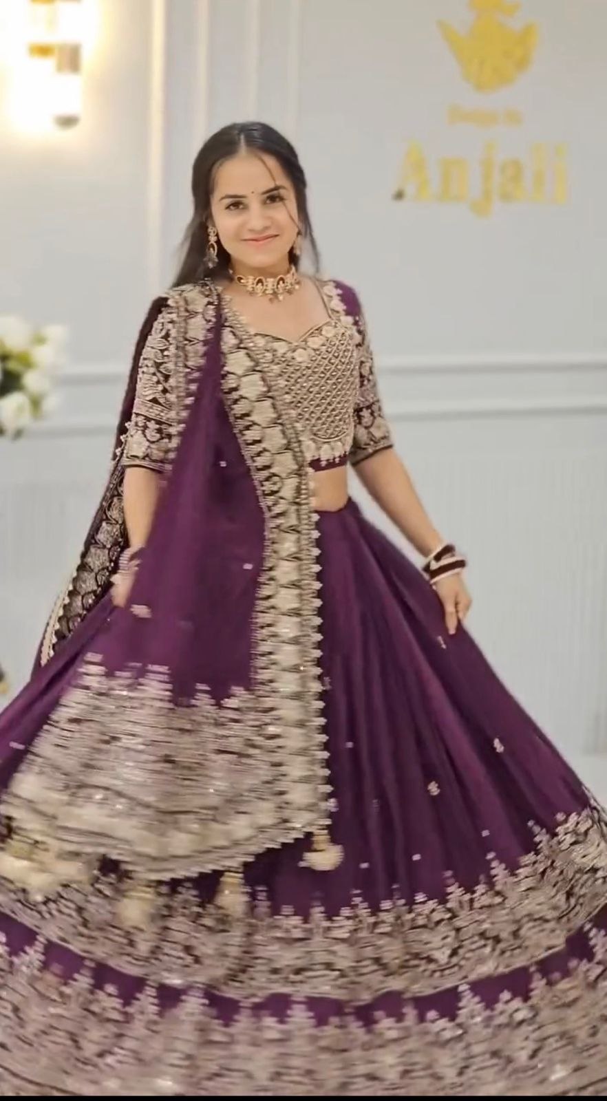 Pranika Chinon Heavy Embroidery Lehenga Choli