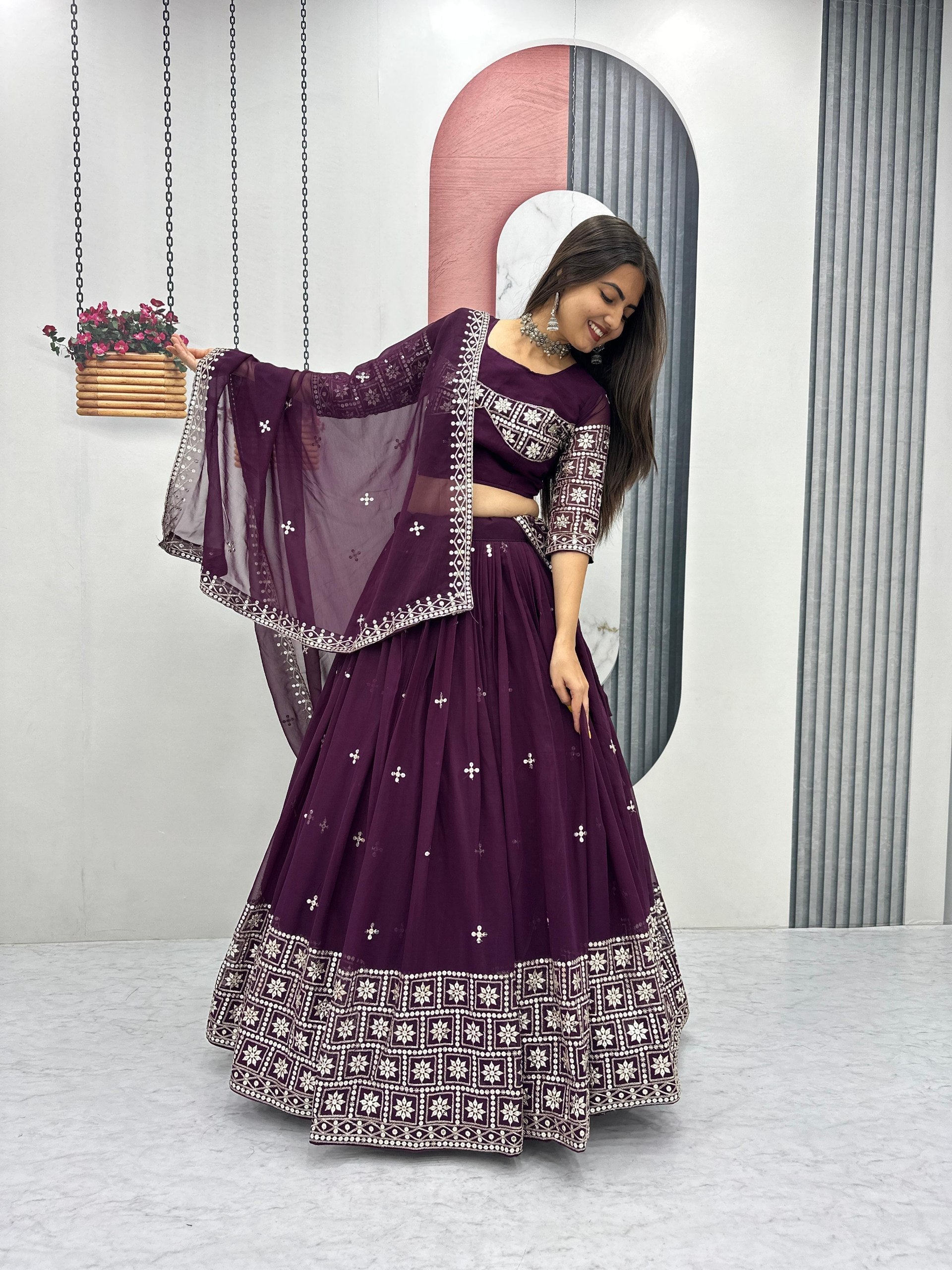 Anvika Fox Georgette Heavy Embroidery Lehenga Choli
