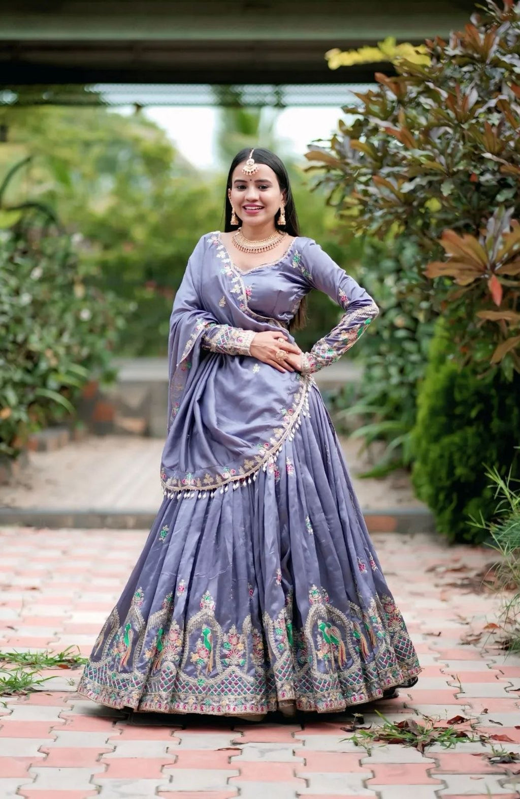 Saanviqa Chinon Coding Thread Work Lehenga Choli