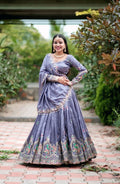 Saanviqa Chinon Coding Thread Work Lehenga Choli