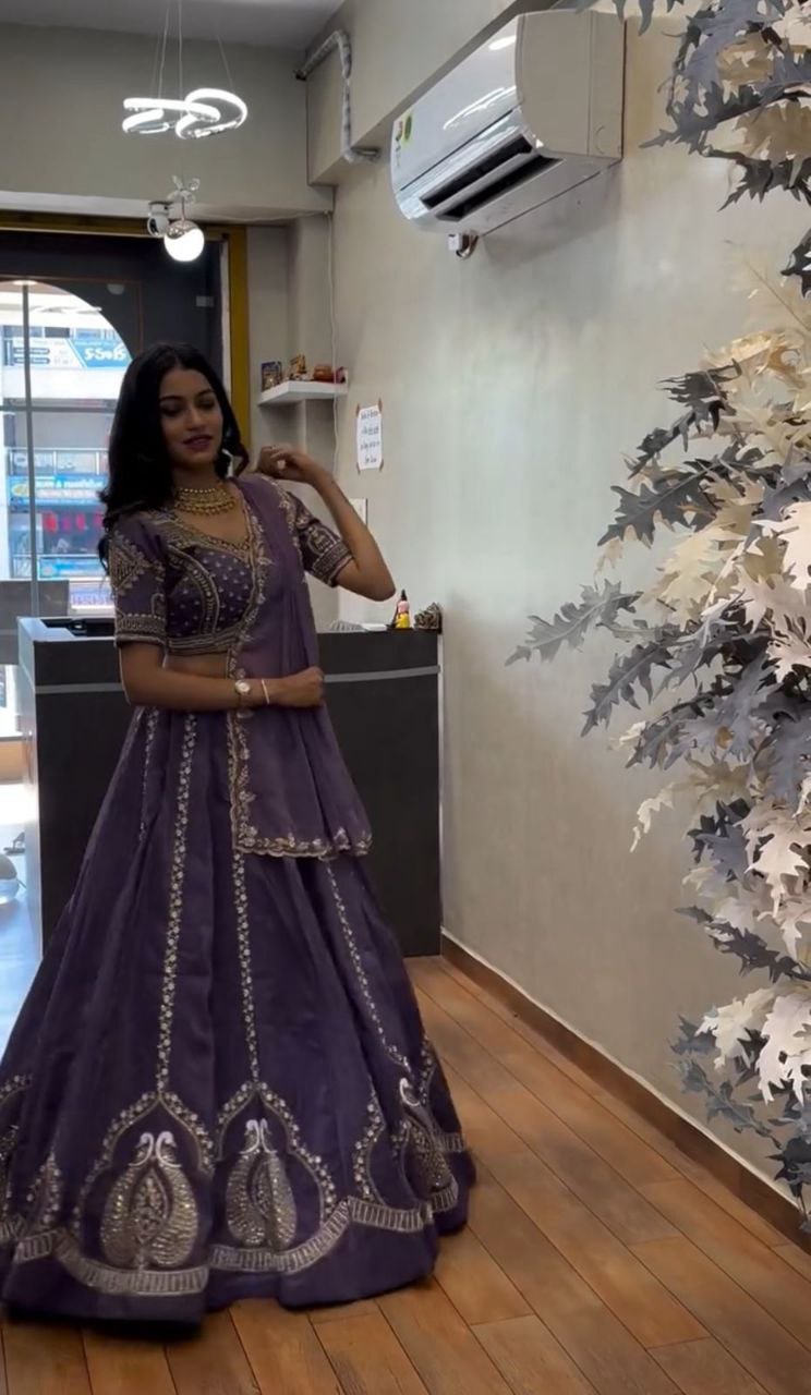 Vyanika Chinon Embroidery Lehenga Choli