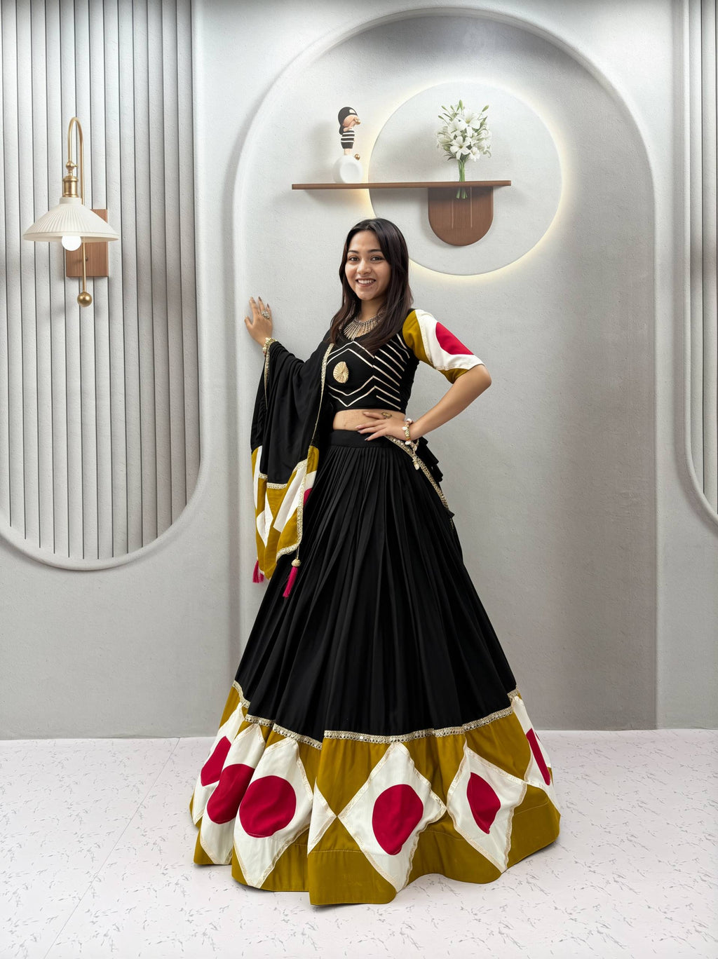 Tanirika Pure Cotton Gota Patti Lehenga Choli