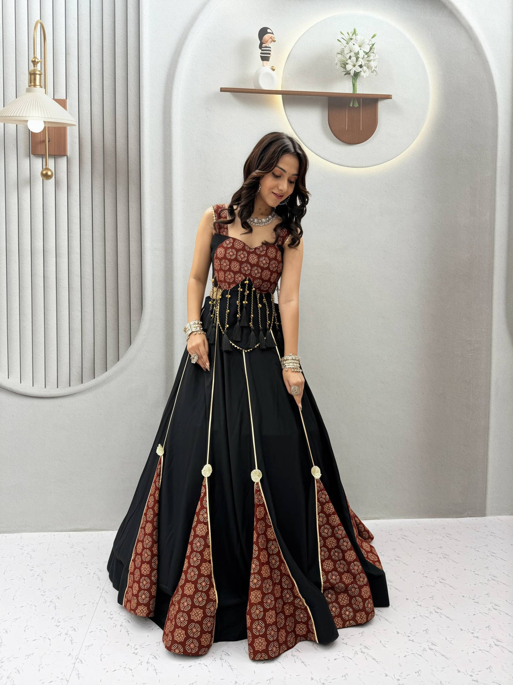 Devanshi Pure Cotton Ajrak Print Lehenga Choli