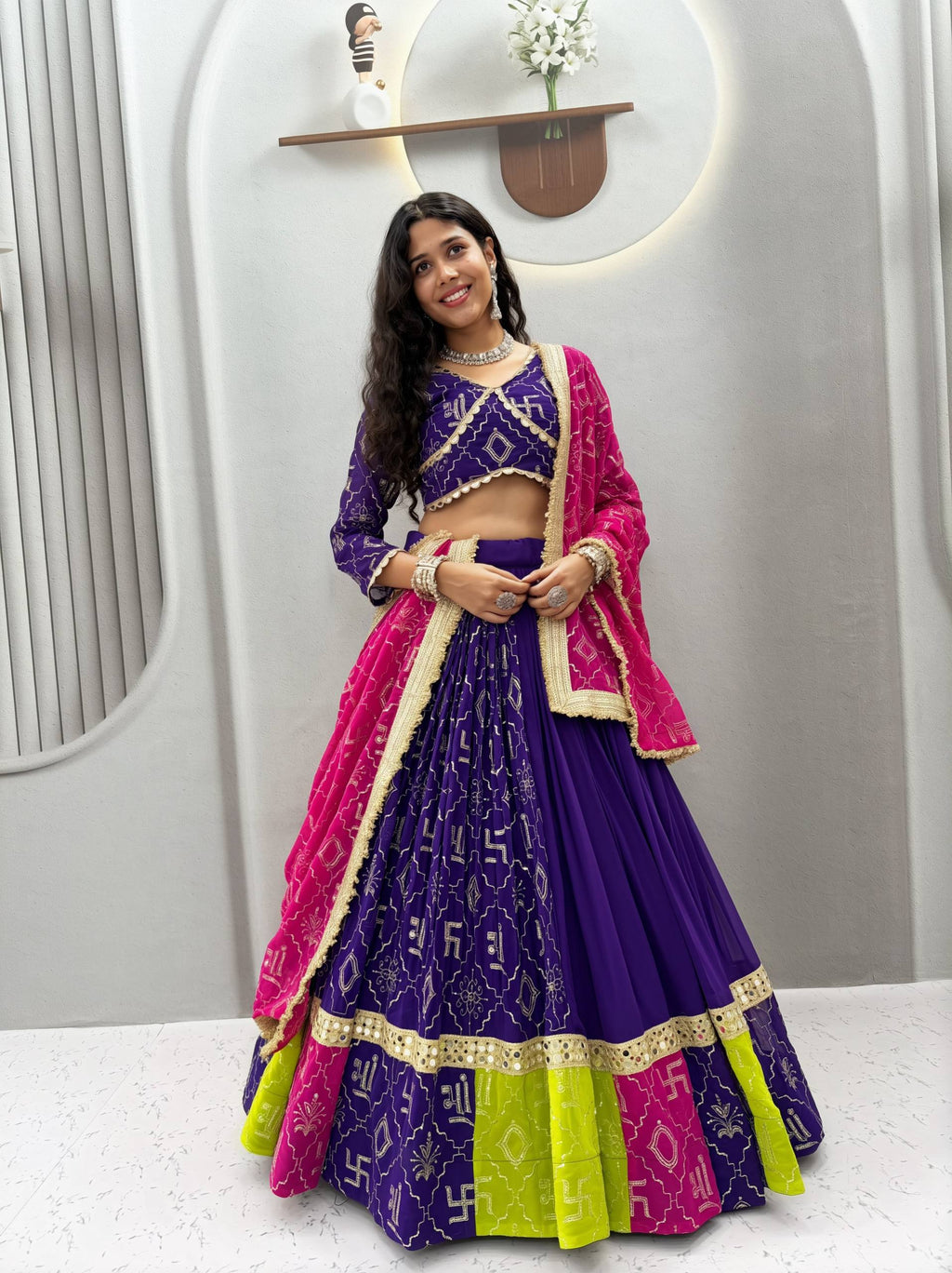 Aaralika Fox Georgette Heavy Embroidery Lehenga Choli