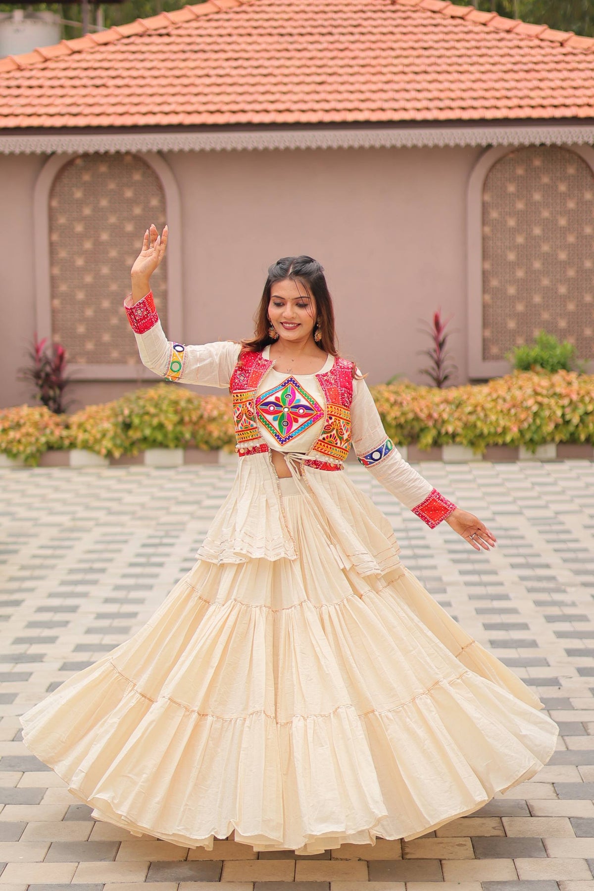 Anamika Pure Cotton Gamthi Work Lehenga Choli