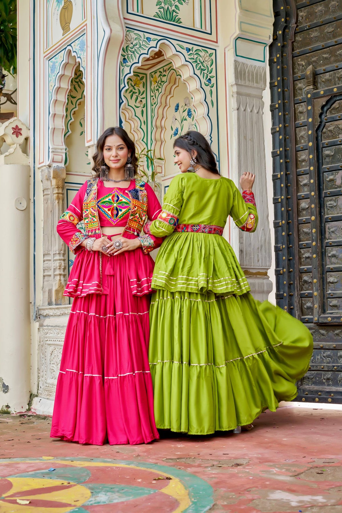 Mitali Pure Cotton Gamthi Work Lehenga Chol
