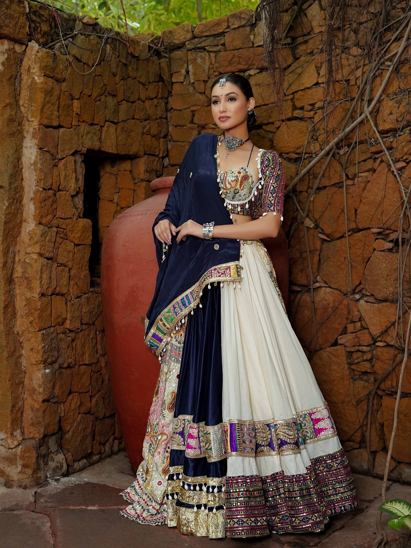 AAYATRANG MIRROR WORK LEHENGA