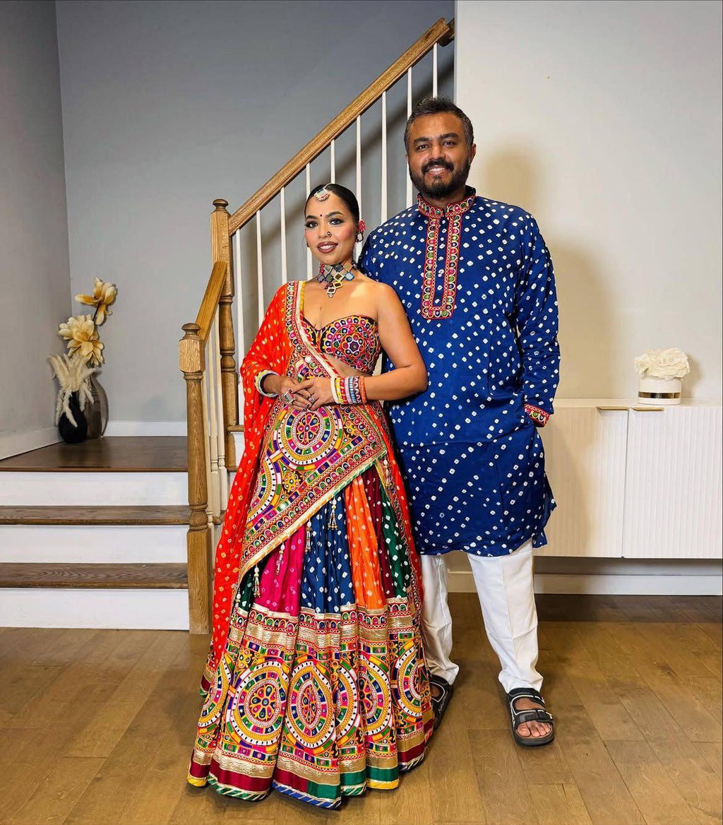 RUBIWIND MIRROR WORK LEHENGA