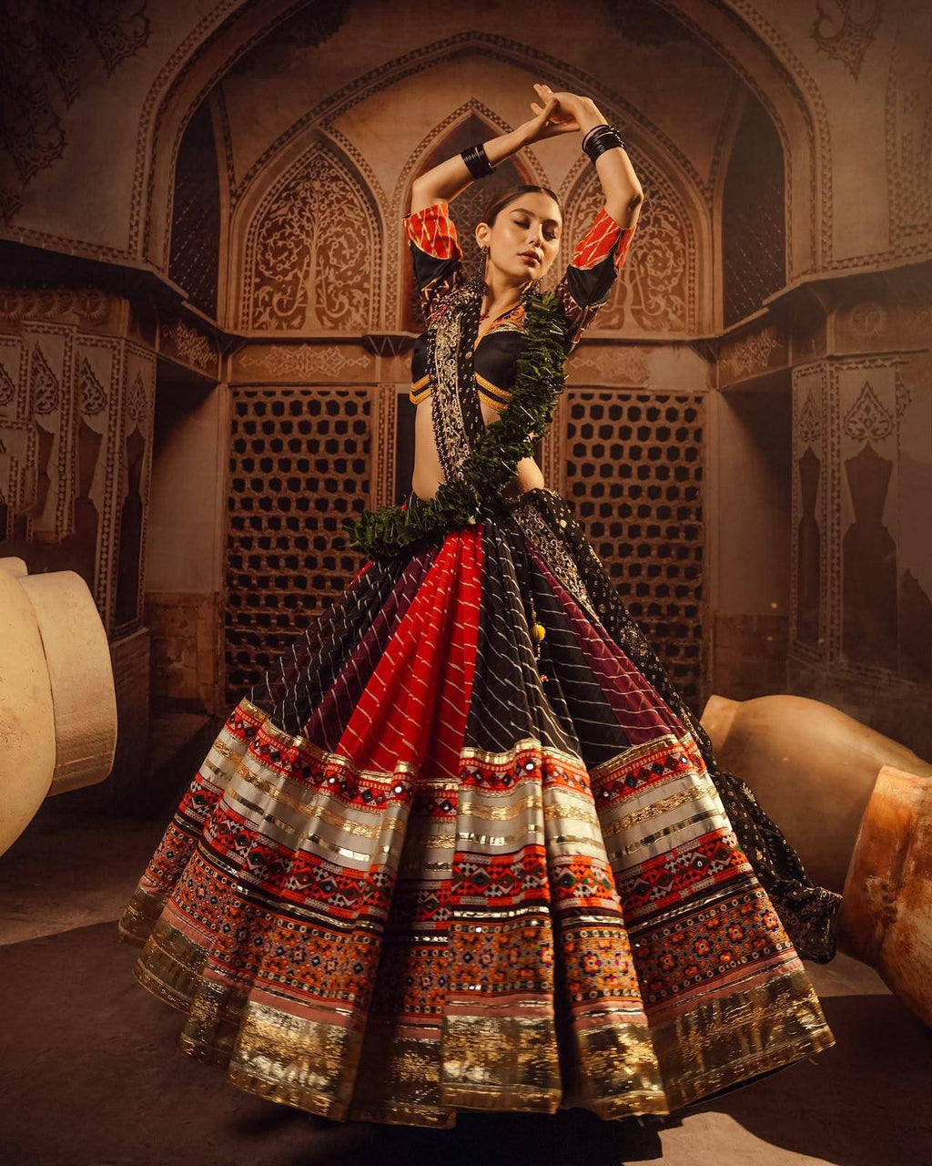 Gildessa Mirror Work Lehenga Choli