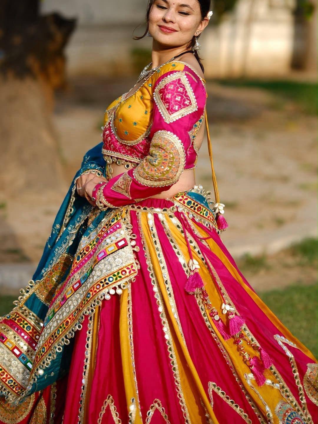Divynaar Mirror Work Lehenga Choli