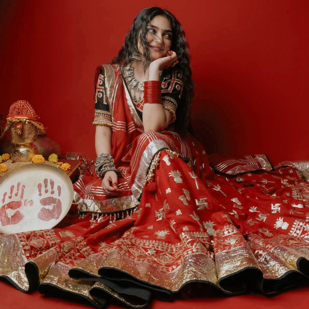 Rajvika Foil Print Lehenga Choli