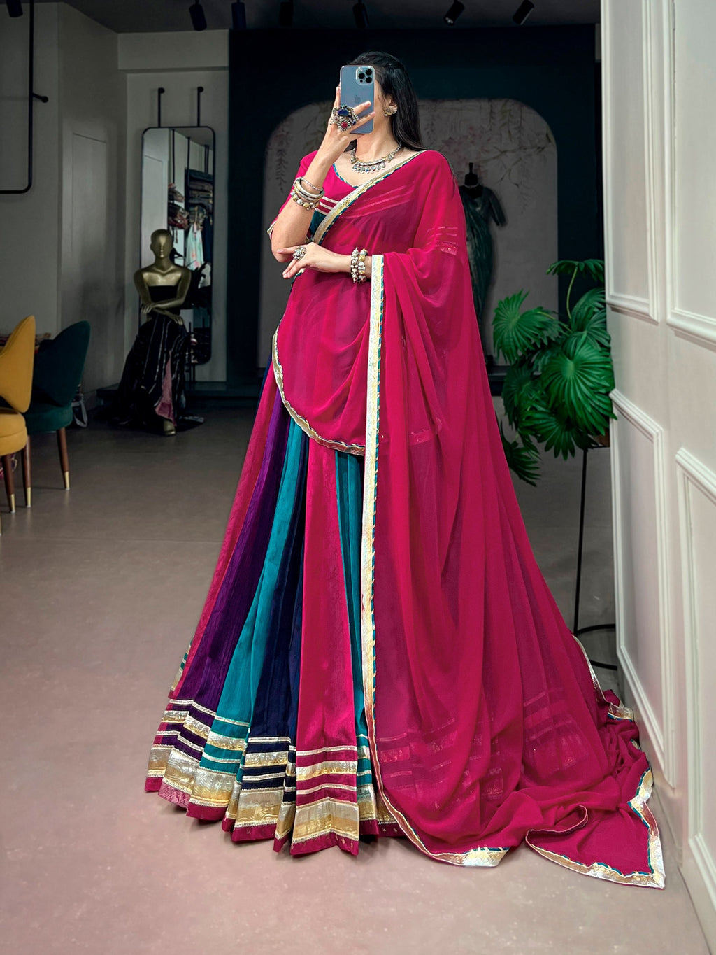 Anaya Chinon Gotta Patti Lehenga Choli