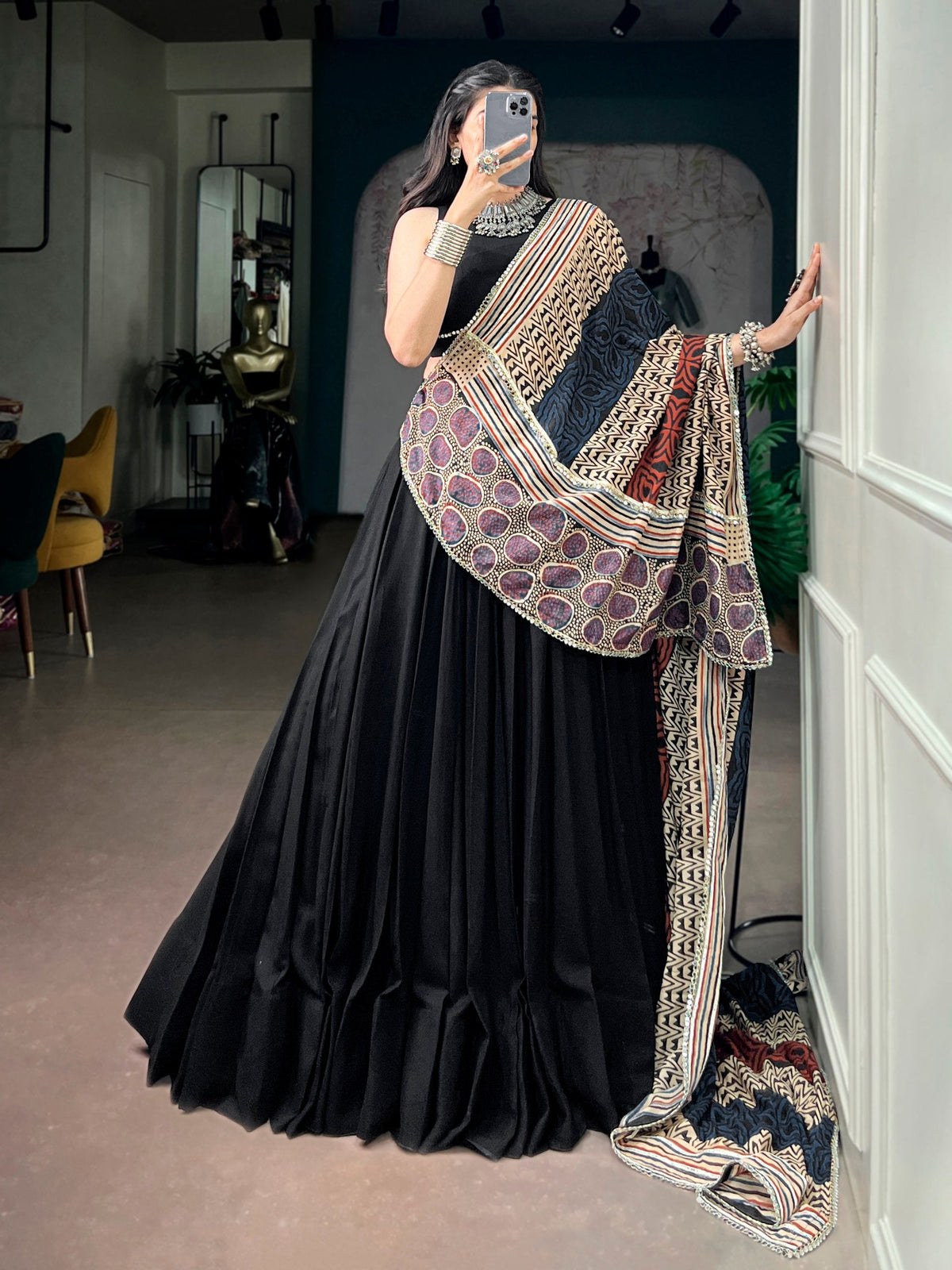 Ishita Rayon Mirror Lace Lehenga Choli