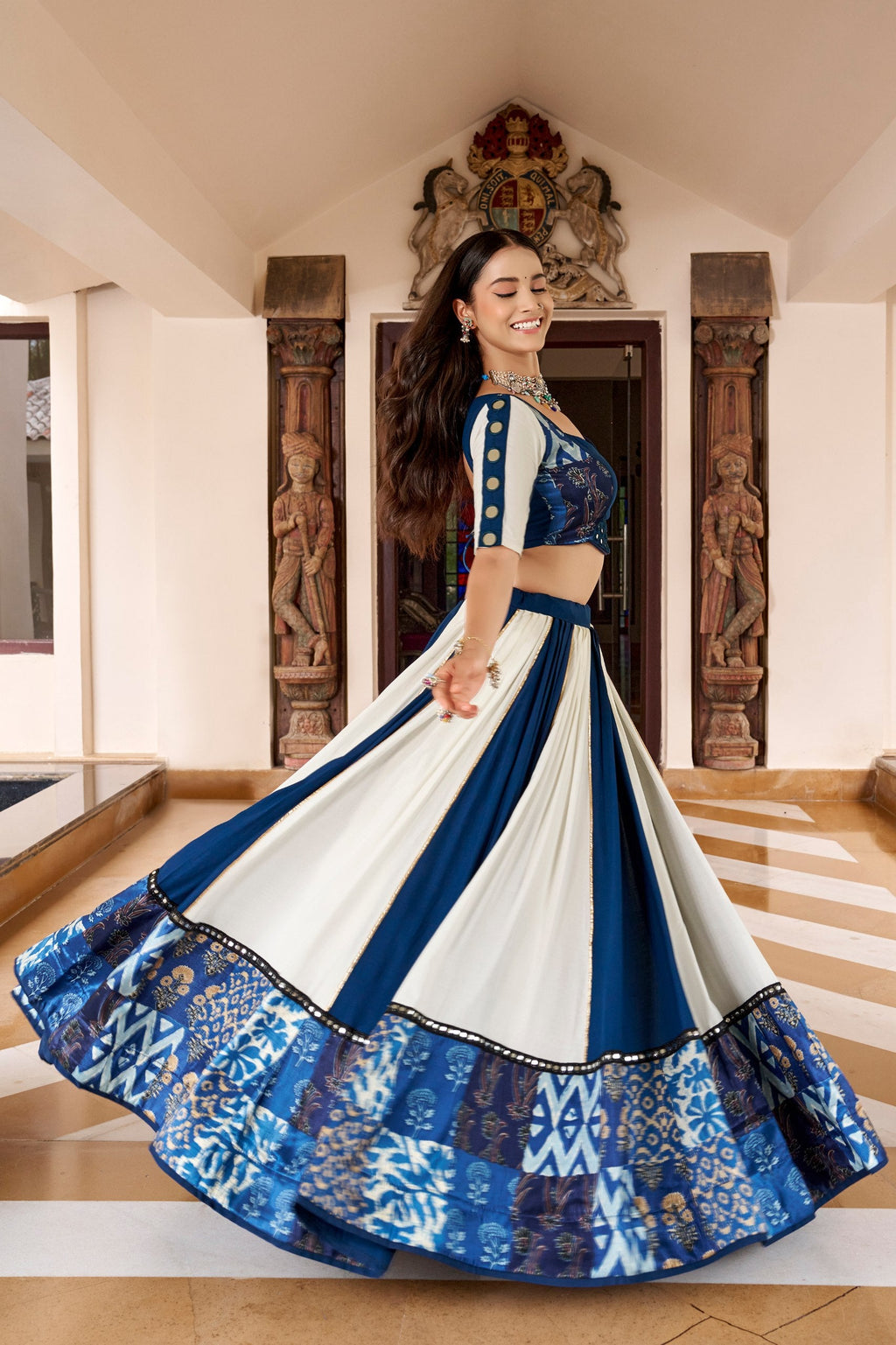 Arohi Rayon Mirror Lace Lehenga Choli