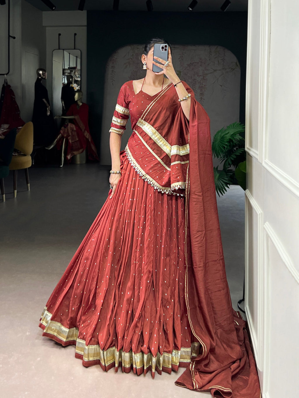 Kavya Pure Chanderi Zari Weaving Lehenga Choli