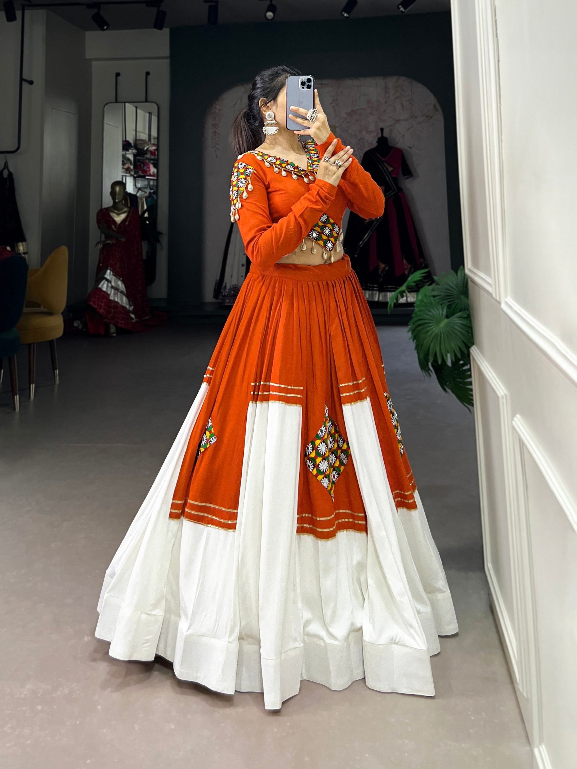 Ira Rayon Gamthi Patch Work Lehenga Choli