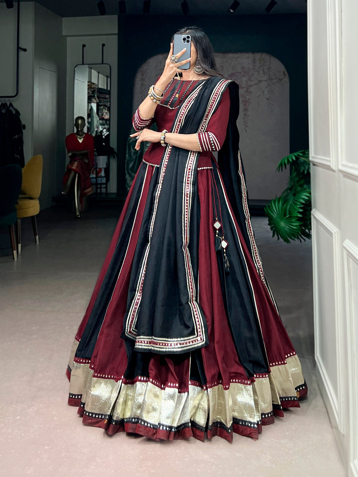 Aarna Chinon Designer Lace Lehenga Choli