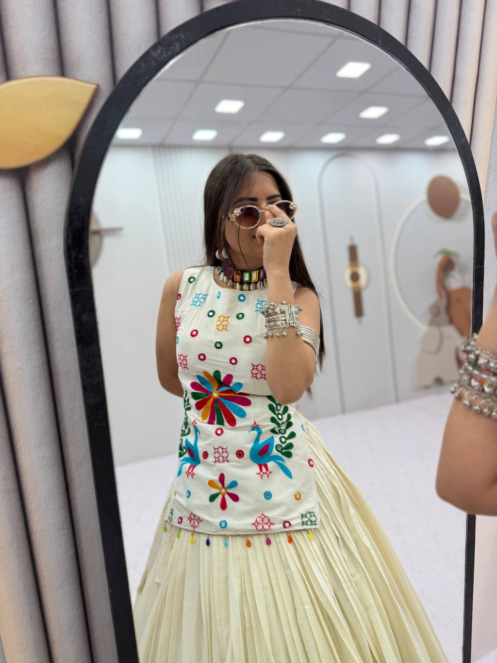 Anvika Khadi Cotton Mother-Daughter Lehenga Choli