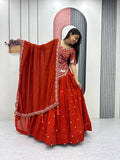Aadhira Vichitra Silk Embroidery Sequin Lehenga Choli