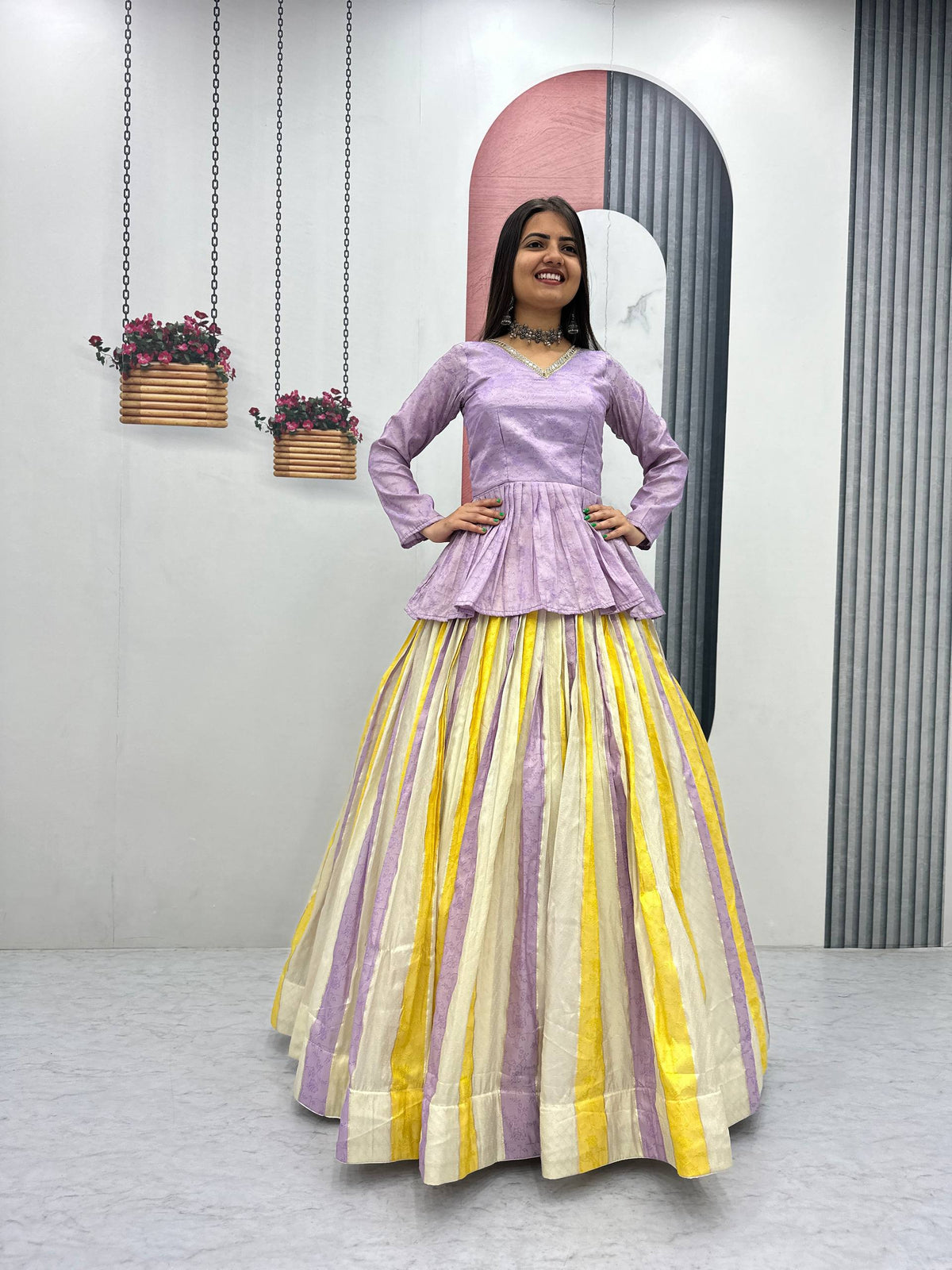 Aroshree Jacquard Silk Canvas Lehenga Choli