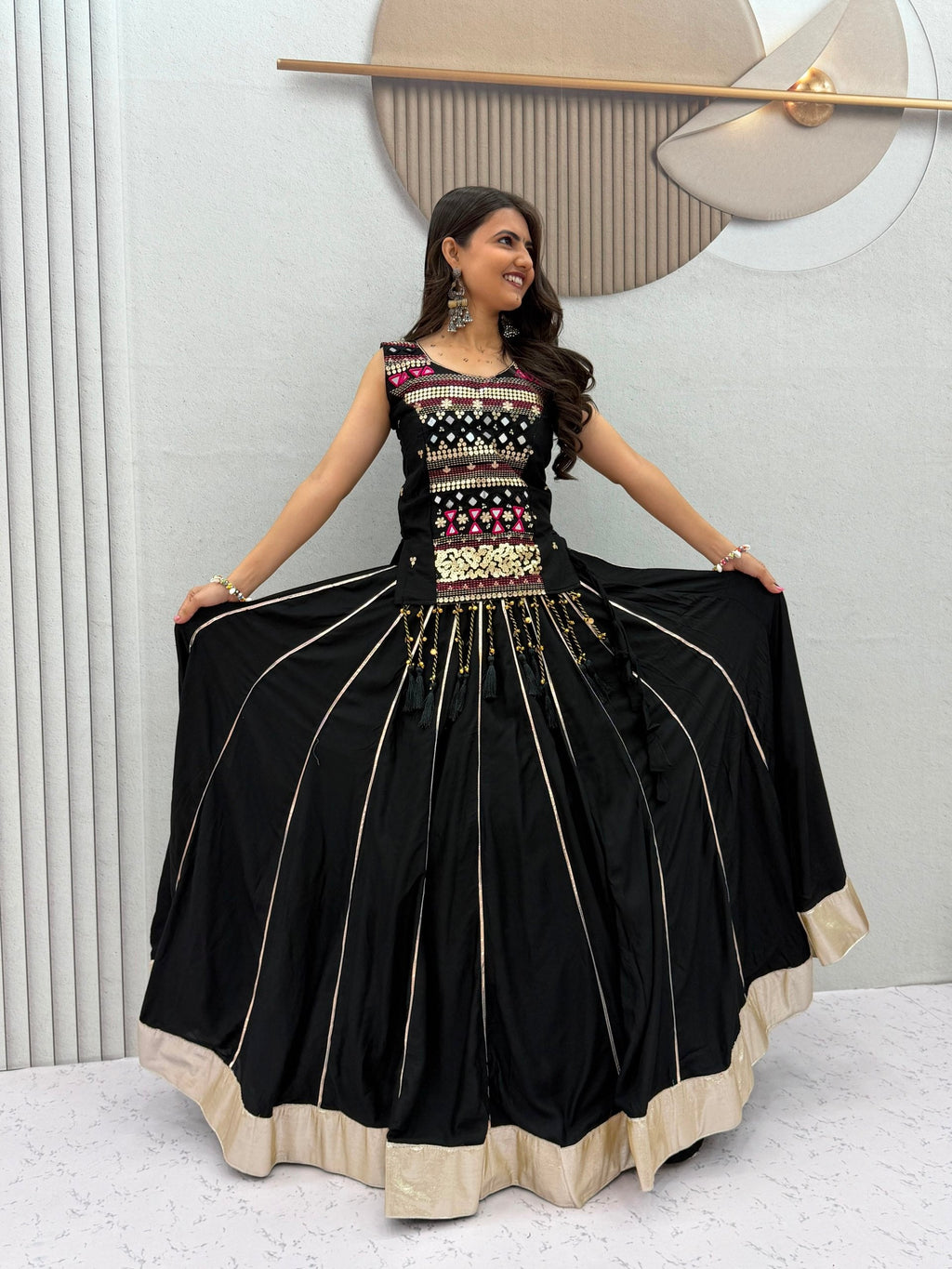 Sharvya Pure Cotton Mother-Daughter Lehenga Choli