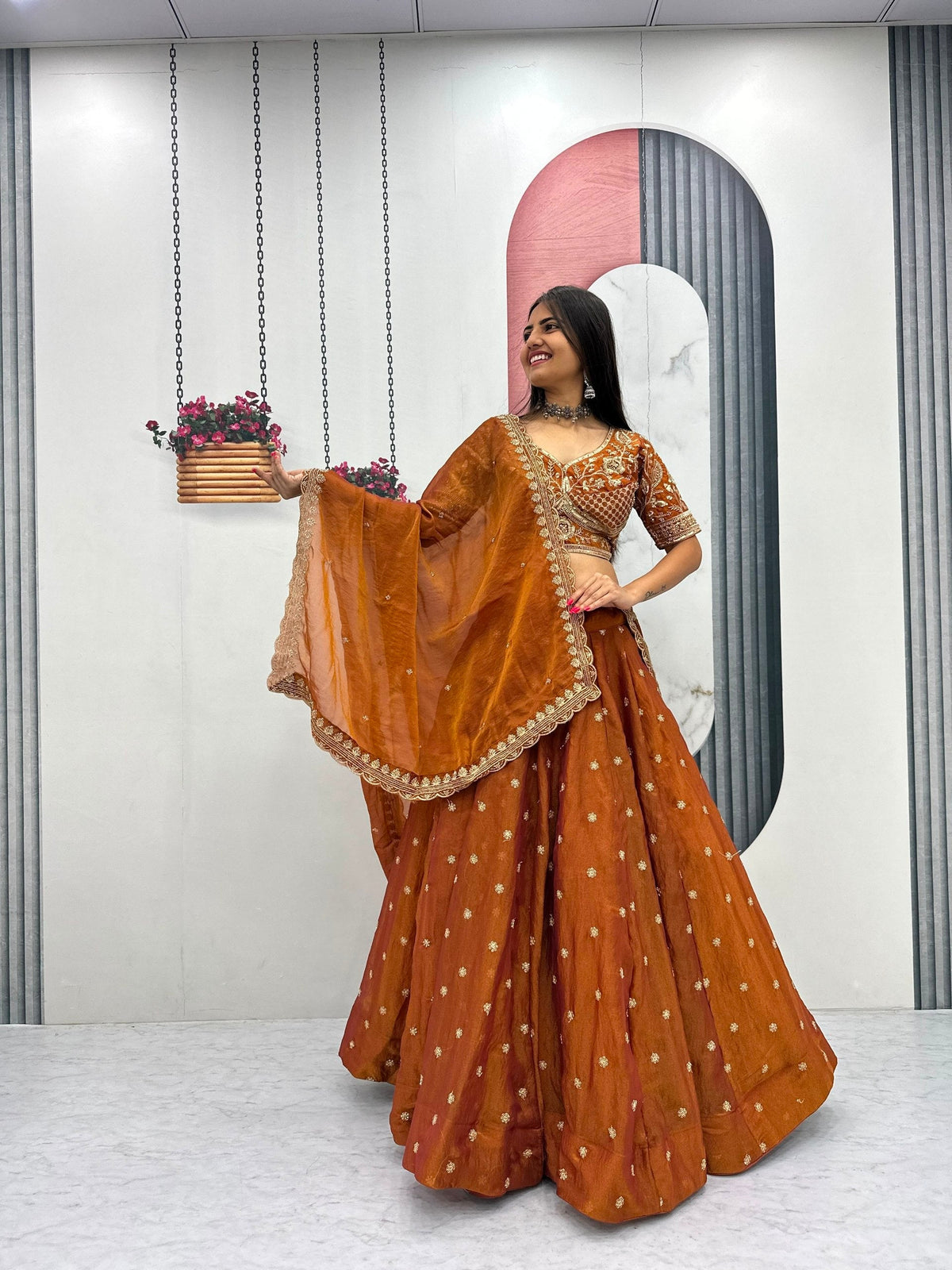 Aashrita Mosh Heavy Embroidery Sequin Lehenga Choli