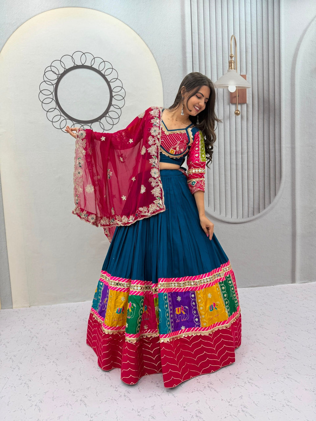 Yutika Pure Cotton Embroidery Lace Lehenga Choli