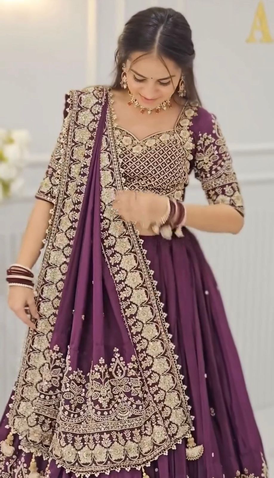 Pranika Chinon Heavy Embroidery Lehenga Choli