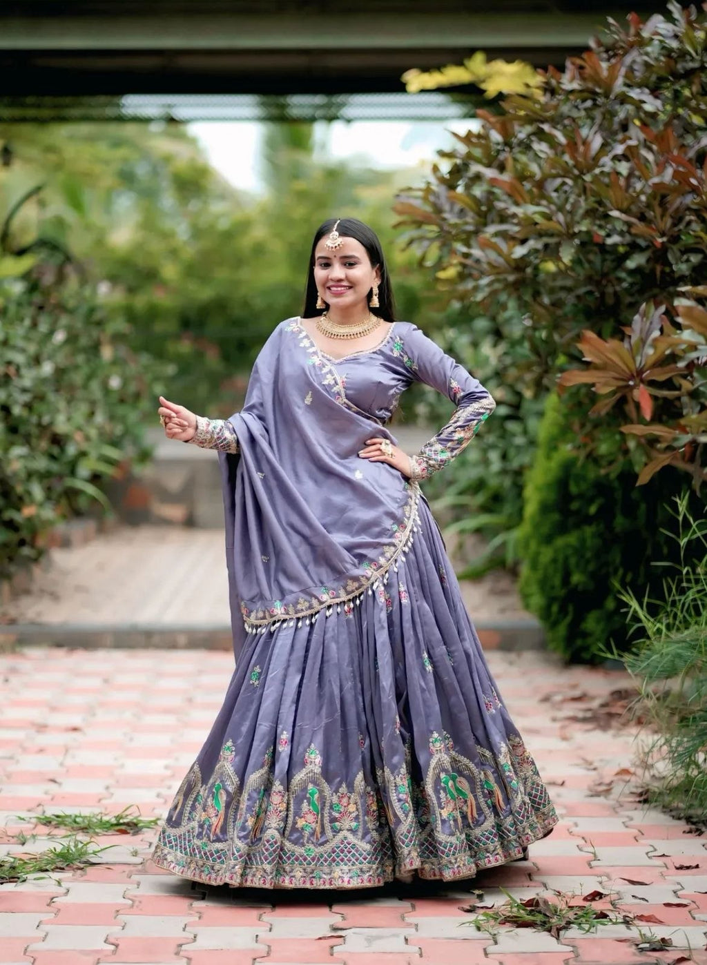 Saanviqa Chinon Coding Thread Work Lehenga Choli