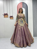 Kiara Pure Silk Satin Heavy Embroidery Lehenga Choli