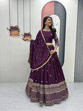 Rivaanya Chinon Embroidery Lehenga Choli