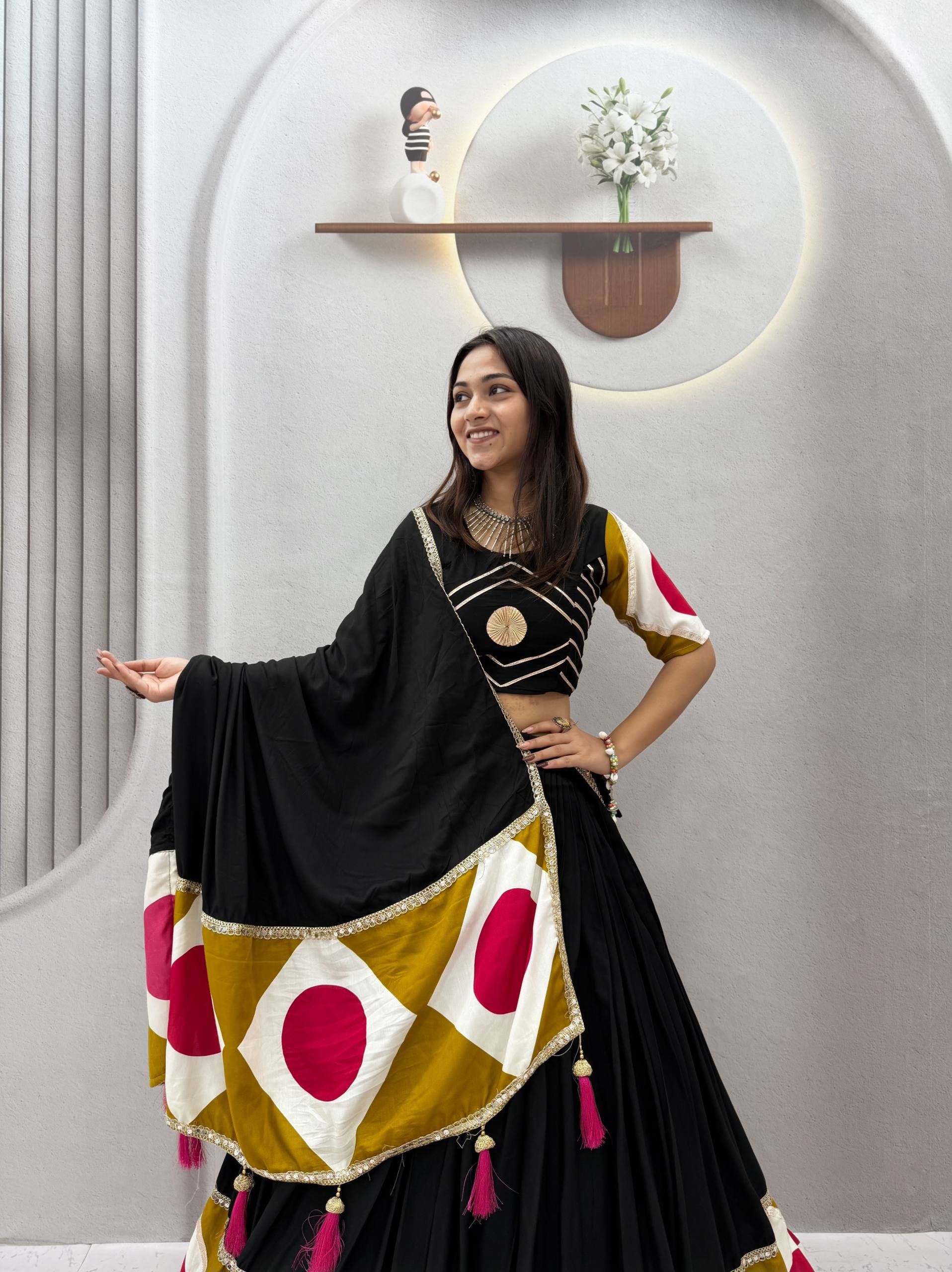 Tanirika Pure Cotton Gota Patti Lehenga Choli