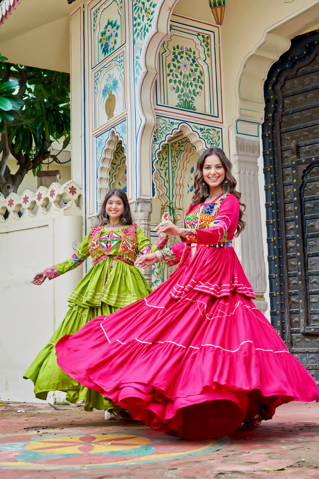 Mitali Pure Cotton Gamthi Work Lehenga Chol